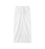 QZ6879 New 2022 European Fashion White Color Slim Waist Front Knot Decorate Skirt Ladies Skirts Saias Clothing 7
