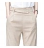cotton and linen fashion suit pants women's large size high waist loose small feet elastic harem casual pants women