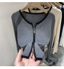 Factory direct autumn new knitted half - turtleneck V neck cardigan sweaters women tops knitted sweater for women's sweaters
