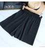 New 2021 Summer Casual High Waist Solid Color Wild Fashion Europe Wide-leg Pants Elastic Waist Pleated Women's Shorts