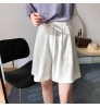 New Fashion 2022 Summer Office Zipper Side Pockets Loose Chiffon Ladies Bermudas Women's Shorts