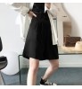 New Fashion 2022 Summer Office Zipper Side Pockets Loose Chiffon Ladies Bermudas Women's Shorts