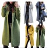 2022 fashion fall autumn winter knitted hooded long coat jacket ladies cardigan women's sweaters