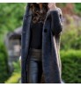 2022 fashion fall autumn winter knitted hooded long coat jacket ladies cardigan women's sweaters