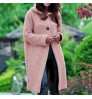 2022 fashion fall autumn winter knitted hooded long coat jacket ladies cardigan women's sweaters