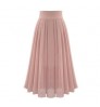 Women's mid-length skirt summer elegant chiffon tulle skirts women high waist A line long skirts