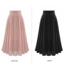 Women's mid-length skirt summer elegant chiffon tulle skirts women high waist A line long skirts