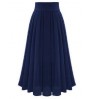 Women's mid-length skirt summer elegant chiffon tulle skirts women high waist A line long skirts