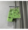Summer New Fashion Women's Denim Skirt Personalized Double-Row Waist Irregular Mini Skirt Green Asymmetric Short Skirt
