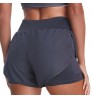 Women's 2 in 1 Running Shorts Quick Dry Yoga Workout Athletic Gym Shorts with Phone Pockets