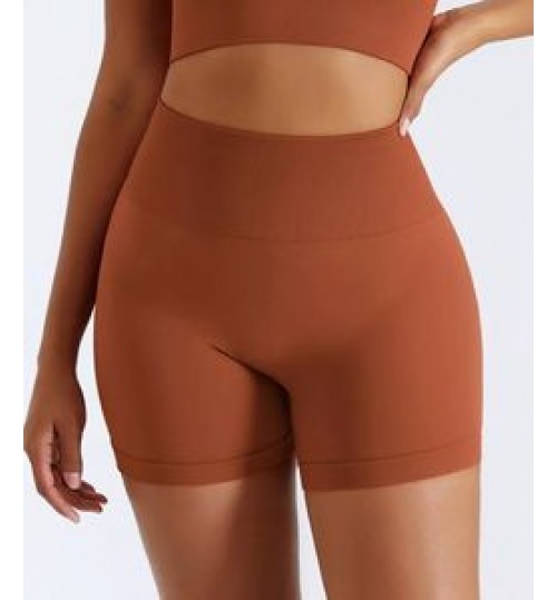 PT404 Custom LOGO Matching Nylon Yoga Workout Short Tights Seamless Gym Biker Women's Shorts