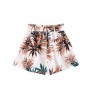 Women's Summer Shorts Women Boho Shorts Elastic Waist Loose Fit Casual Belted Wide Leg Plus Size Shorts With Flowers