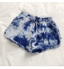 2021 New Fashion Women Girls Summer Beach Tie-dye Shorts Drawstring Elastic Waist Running Sports Short Pants Slim Casual Shorts