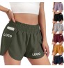Wholesale Custom Summer Quick Dry Breathable Women's Sport Layer Running Gym Active Workout Shorts With Pockets Yoga Shorts
