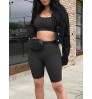 Hot Sale Solid Color Tight Body Shaping Training Riding Cycling Spandex High Waist Workout Pants Casual Women Sweat Biker Shorts
