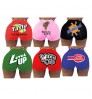 2022 New Fashion Printed Sweet Candy Workout Women Snack Biker Shorts Custom Summer Hot Pant Women Shorts