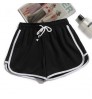 Casual Loose Summer High Waist Sport Beach Shorts Solid Color Drawstring Women's Sweat Yoga Shorts