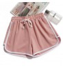 Casual Loose Summer High Waist Sport Beach Shorts Solid Color Drawstring Women's Sweat Yoga Shorts