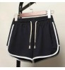 Casual Loose Summer High Waist Sport Beach Shorts Solid Color Drawstring Women's Sweat Yoga Shorts