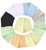 2022 Summer elastic waist new design No pocket Plain candy bright color high waisted shorts women cotton shorts
