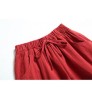 Woman Cotton Linen Fabric Shorts Drawstring Solid Summer Casual Beach Elastic Waist Pocketed Shorts Women 2021