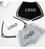 Customized Logo Summer Bike Stretch Drawstring Stitching Casual Cotton Soft Women's Sports Shorts