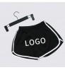 Customized Logo Summer Bike Stretch Drawstring Stitching Casual Cotton Soft Women's Sports Shorts