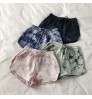 2022 New Fashion Women Girls Summer Beach Tie-dye Shorts Drawstring Elastic Waist Running Sports Short Pants Slim Casual Shorts