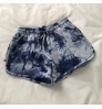 2022 New Fashion Women Girls Summer Beach Tie-dye Shorts Drawstring Elastic Waist Running Sports Short Pants Slim Casual Shorts