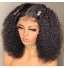 Afro Kinky Curly Raw Brazilian Virgin Human Hair Lace Frontal Closure Hd Transparent 360 Full Lace Front Natural Human Hair Wig