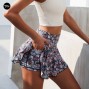 Wholesale summer floral women skirt with shorts active wear set sexy plus size womens skirts tennis