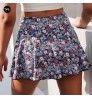 Wholesale summer floral women skirt with shorts active wear set sexy plus size womens skirts tennis
