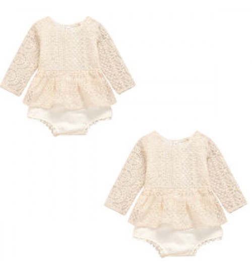 2019 Summer Baby Clothes Infant Lace Long Sleeve Jumpsuit Girls Lace Rompers For Baby Cotton Romper baby suit romper