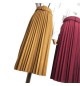 Wholesale 16 Colors Fashion Saias Faldas With Belt Skirt Ladies High Waist Casual Plain Long Midi Pleated Skirts Womens