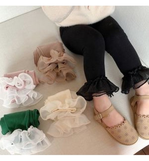 Top Pick Customized Kids Girls Leggings Baby Ruffle Tights Kids Skinny Pants